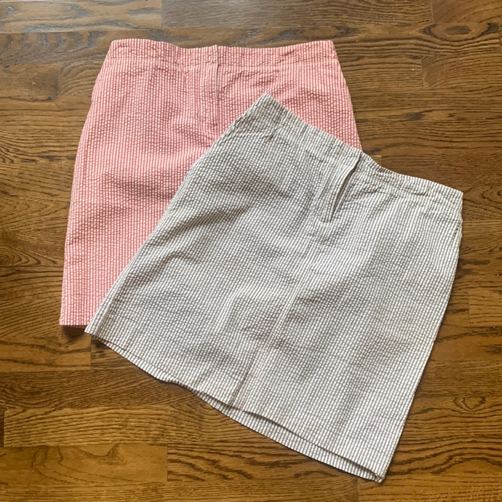 Bundle of 2 J Crew Seersucker skirts